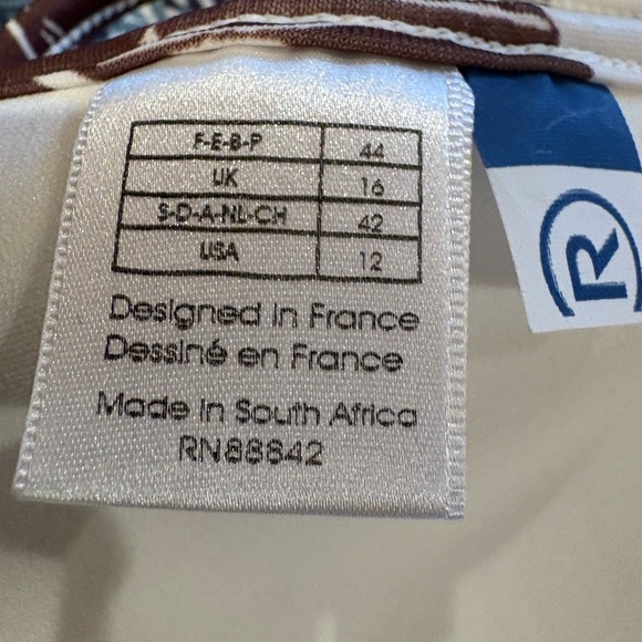 Roidal brand bikini swimsuit featuring a brown and white floral print NWT - Picture 7 of 8